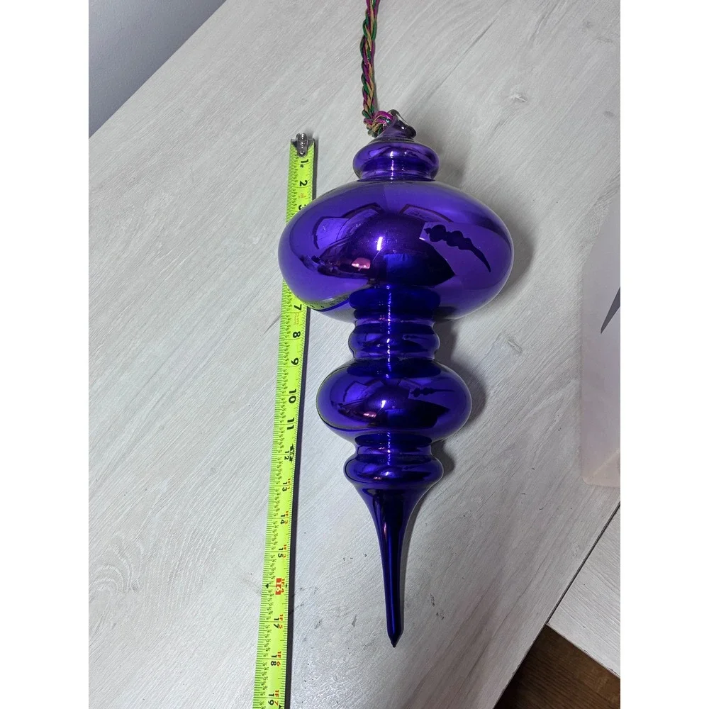 Department 56 Purple Mercury Glass Jumbo Finial Christmas Ornament 17.5